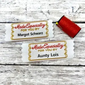 Name Maker Made Especially for you by Woven fabric labels for sewing knitting crocheting and quilting