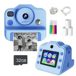 Vintage Mini Digital Camera, Portable Compact Pocket 1080P Fhd Video, 12mp Auto Focus Blogging Camcorder with 32GB Card, Beginner Friendly
