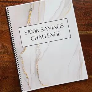DesigningLifeCo $100K Savings Challenge Coloring Book Savings challenge book, fun ways to save money, how to save more money.