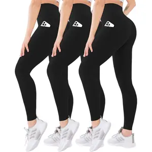 3 Pack High Waisted Leggings for Women with Pockets Soft Active Tummy Control Pants for Yoga Running & Daily Wear