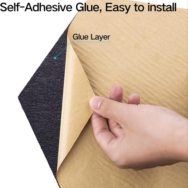 12-Piece Self-Adhesive Soundproof Foam Panels, High-Density Acoustic Insulation, Ideal for Home Theater and Studio, Flame Retardant Design