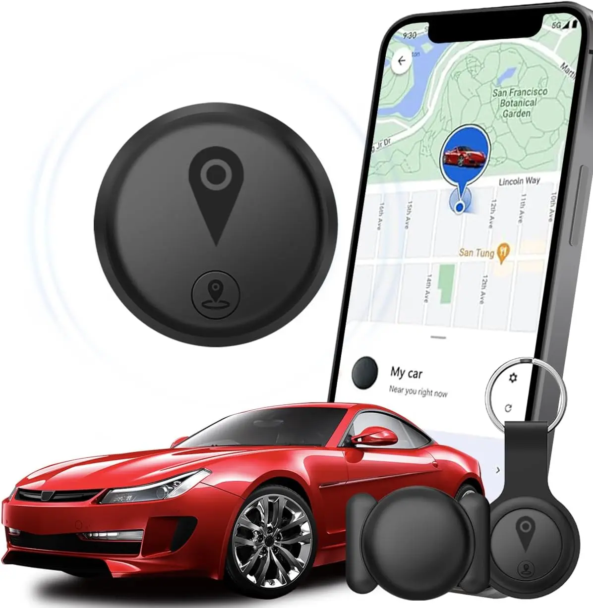 Mini GPS Tracker for Vehicles,Tracking Devices for Cars Hidden Portable GPS Tracker for Cars Splashproof Available for iOS Find My (iOS Only), No Monthly Fee Subscription No SIM Card Required