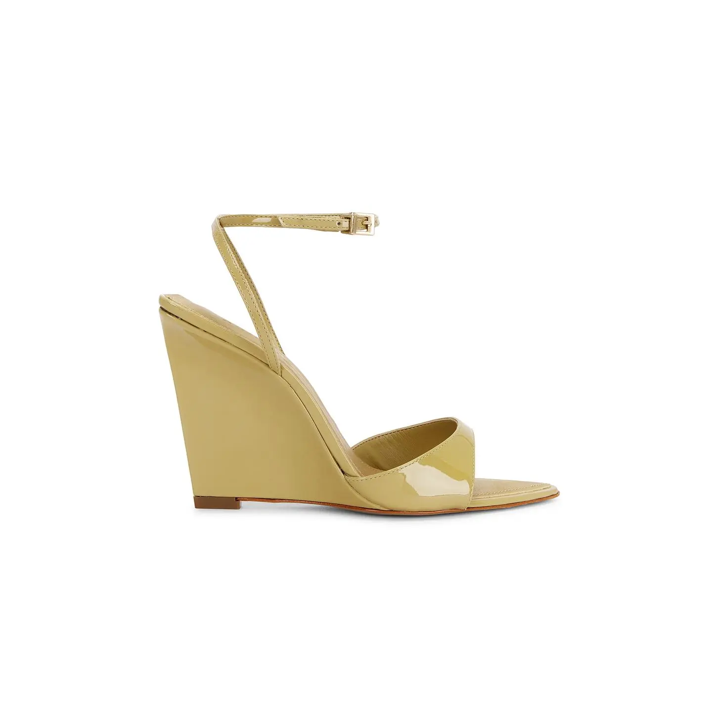 Schutz Elodie Wedge Sandal in Ecru Olive
