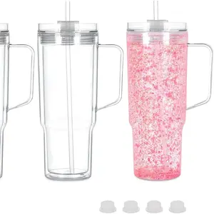40 Oz Acrylic Custom Cup Bottle Drinkware Stylish Reusable Tumbler for Personalized Beverages Customized Mug Portable Washable Acrylic Construction