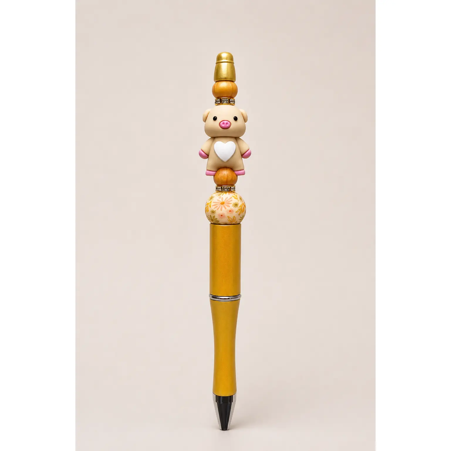 Pretty-in-Piggy Pen | Beads of Hope T1D – Handmade Silicone Bead Pen