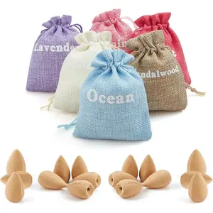 Backflow Incense Cones for Waterfall - Set of 6 Waterfall Incense Cones Lavender Jasmine Ocean Sandalwood White Sage Rose (Magic Hour)- Long Lasting Aroma for Positivity & Pure Air