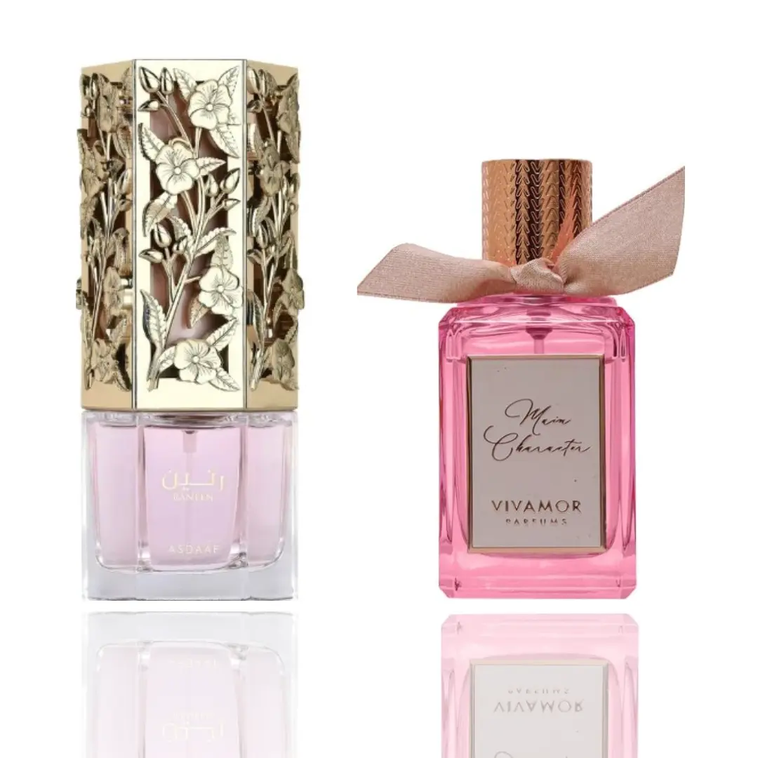 Women's 2-Piece Raneen Vivamor Main Character Gourmand Perfume Duo - Aromatic, Bold, Confident Citrus Woody, Vanilla Floral Warmth Notes, Mini Toiletries for Purse, Bottle, Girly, Atomizer, Spray-Based Women's Fragrance Bundle