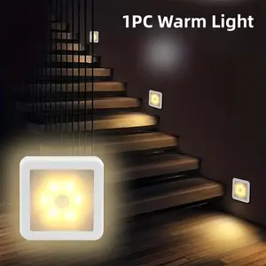6-LED Motion Sensor Wireless LED Night Light, Smart Pir, Energy Saving, Easy Installation, Ideal for Bathroom, Bedroom, Hallway, Stairs, Cabinet, Nightlight For Bedroom