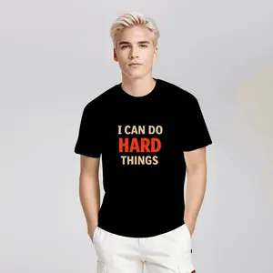 I can do hard things_Morse code_ Cotton T-shirt I can do hard things_Morse code_ Cotton T-shirt