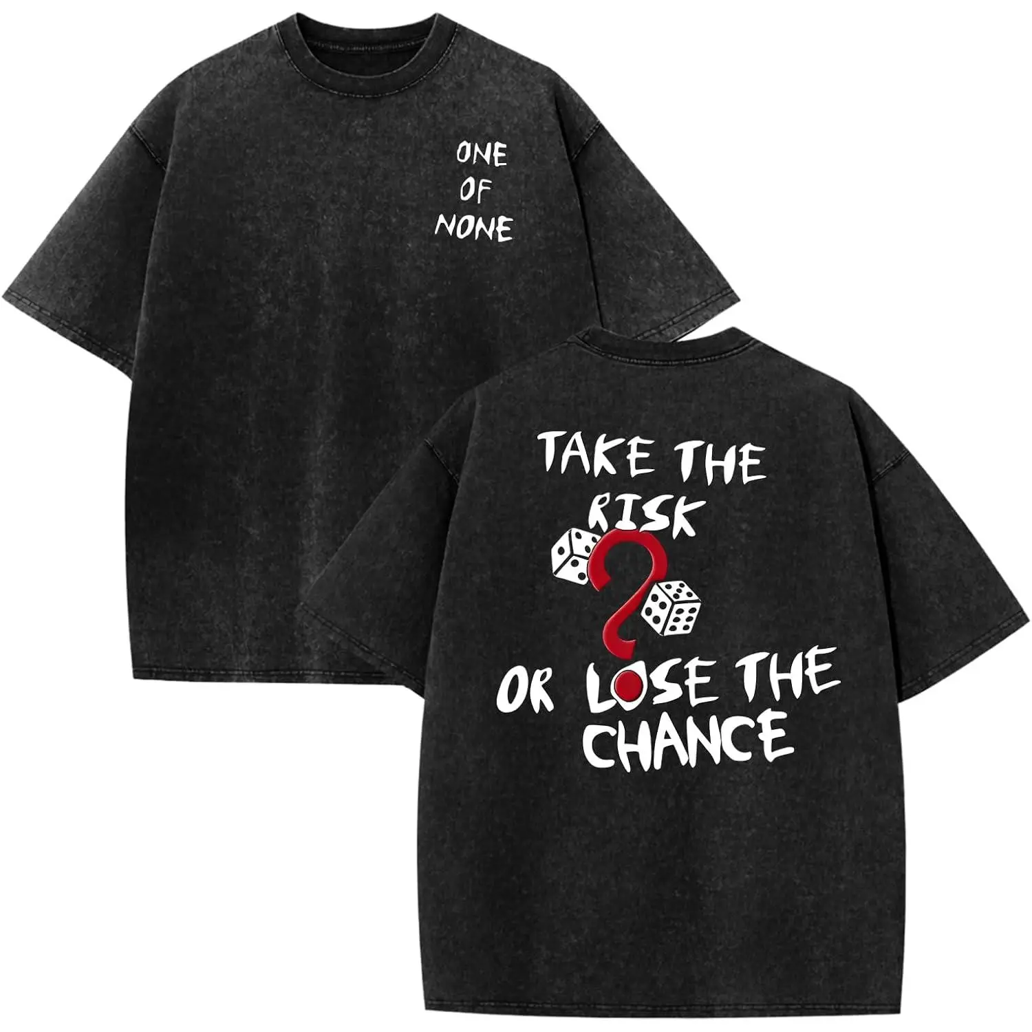KUYIGO Men’s Vintage Washed Graphic T-Shirt Oversized Unisex Cotton Crewneck Short Sleeve Streetwear Tee