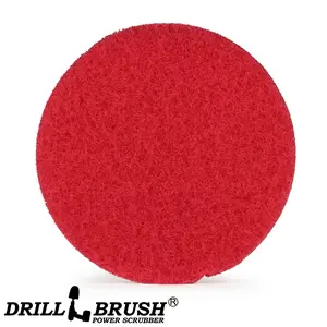 8 Inch Diameter Red Medium Replacement Scrub Pad