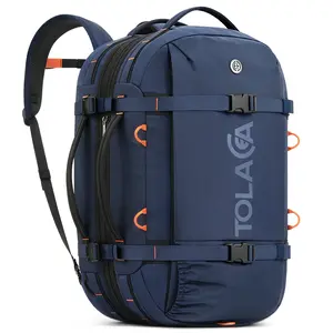 Tolaccea Multi-Function Expandable Travel Laptop Backpack for Men Adults - 40L-50L TSA Approved Business Luggage, 16-Inch Laptop Fit, Wet Dry Compartment, Convertible Rucksack Duffel, Fathersdaygift