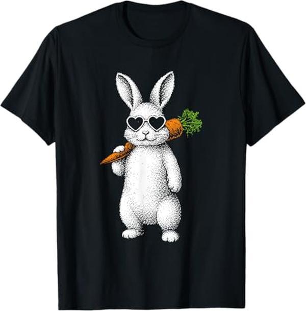 Bunny Face with Sunglasses Easter Day for Men T-Shirt