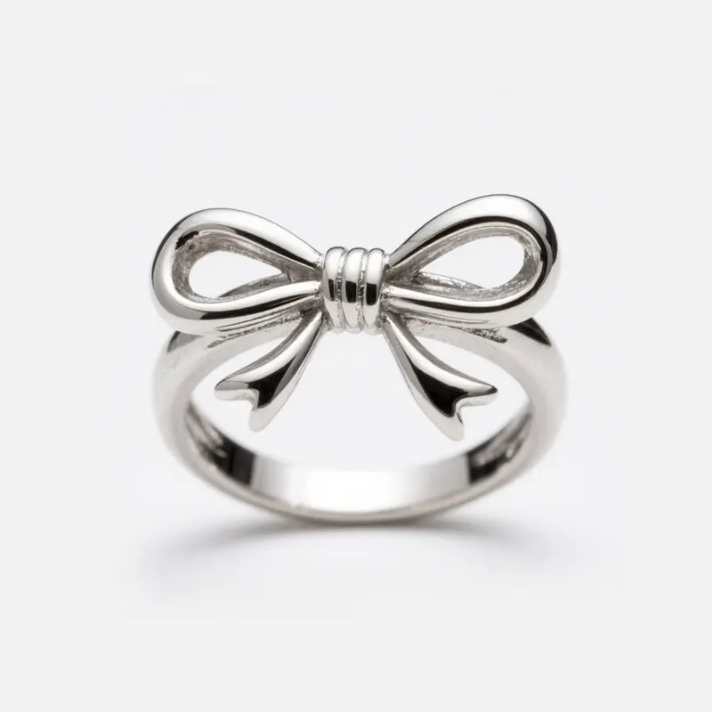 1 PC Vintage Bowknot Cubic Zircon Ring, Elegant Beautiful Rings for Women Fashion Jewelry for Festival Party Daily Clothing Decor Wedding Engagement Cz Promise Ring Anniversary Party Gift for Girlfriend Unique Rings