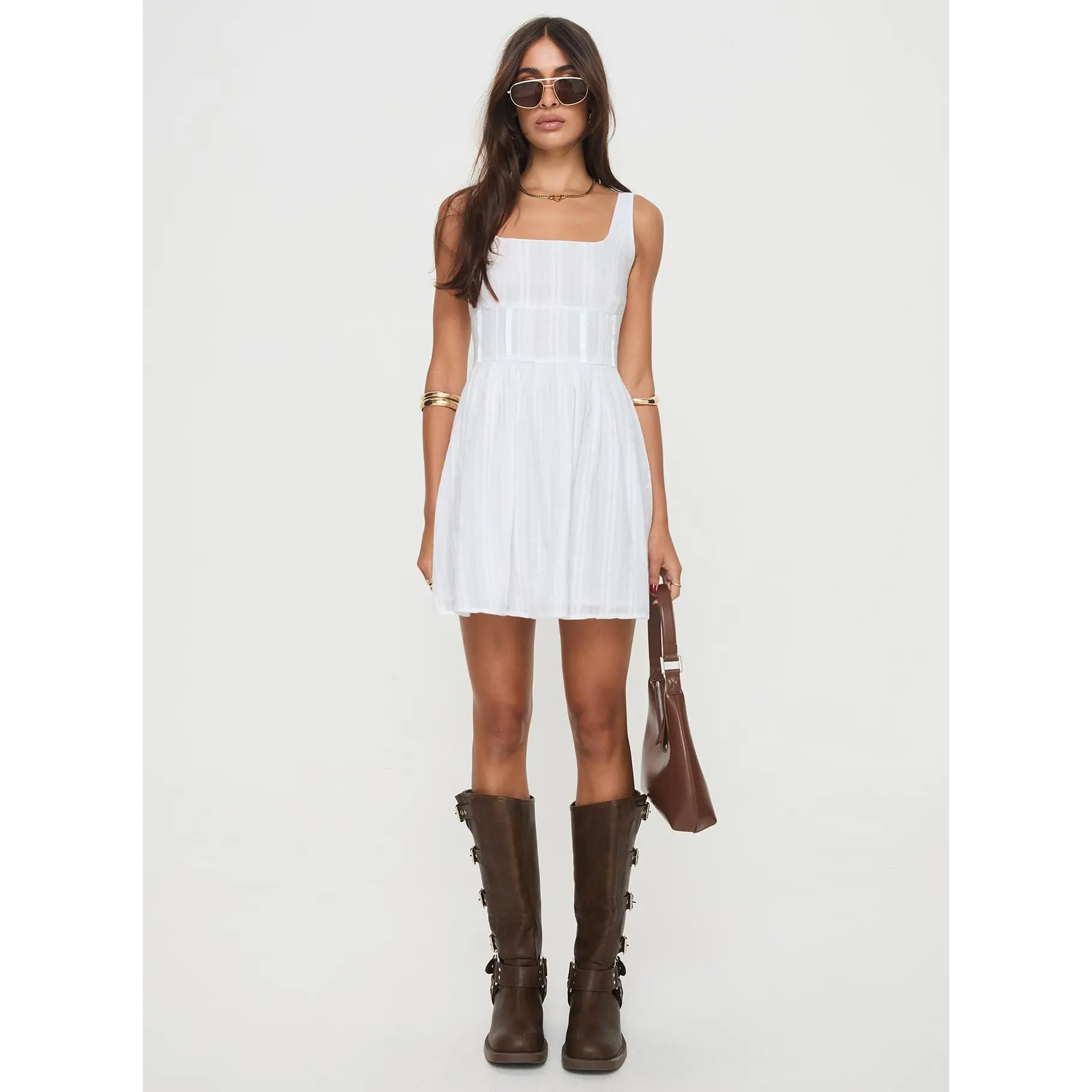 red mini casual dress REMY RED A-LINE ROUND NECK ORGANDY MINI DRESS | CULT MIA