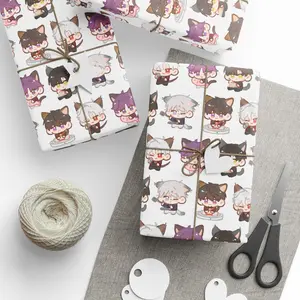 Cute Chibi LADS Love and Deep Space Sylus Caleb Xavier Zayne Gaming Charming Character Wrapping Paper – Fun Gift Wrap for Parties, Holidays, and Special Occasions, Cute Design, Unique Gift Supplies