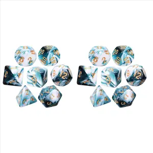 14 Pieces Dice Set Polyhedral Dice Set Role Playing Dices Set for DND Pathfinder Role Playing RPG