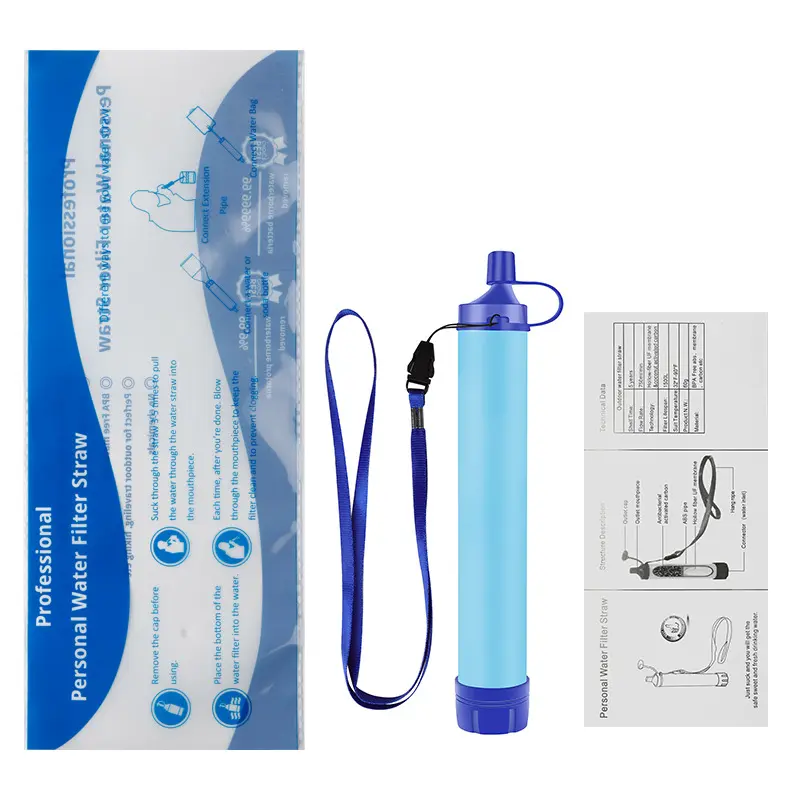 Portable 0.001mm Precision Water Filter Straw - Compact Form, Portable Size, Direct Drinking for Camping, Emergency Outdoor Use