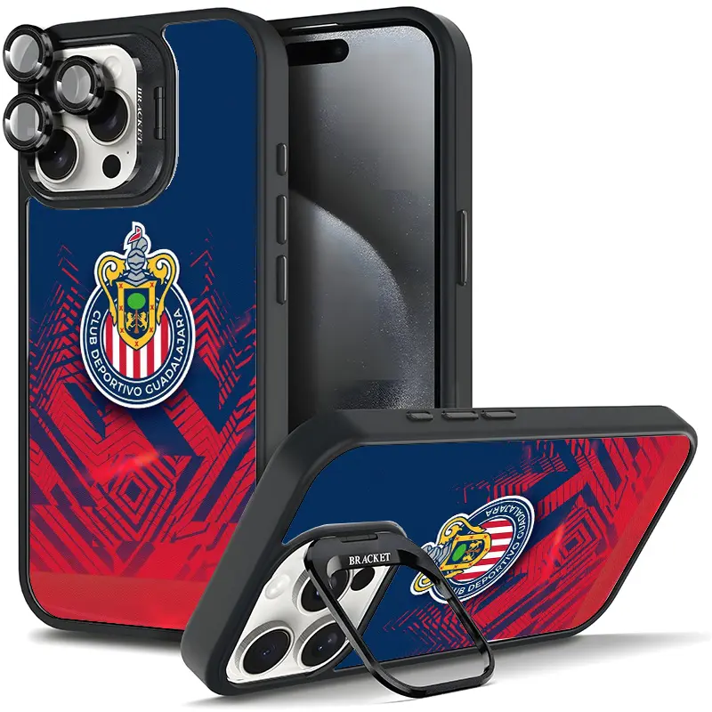 Football Fan-Specific TPU Phone Case with Magnetic Metal Lens Frame, Film, Bracket Stand, Camera Holder - Full Protection for Samsung, iPhone 17/AIR/16/15/14/13/12/11 PRO PLUS MAX - Cool Fashionable Tough Durable Gift Cover 11X-L1112