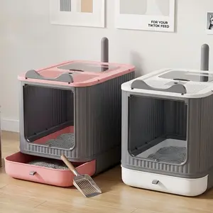 Premium Enclosed Cat Litter Box - Odor Control & Privacy Design,Modern Hidden Cat Litter Box - Stylish & Easy to Clean,Large Enclosed Cat Litter Box with Privacy Hood & Litter Tray,Modern Enclosed Cat Litter Box - Privacy & Odor Control Design