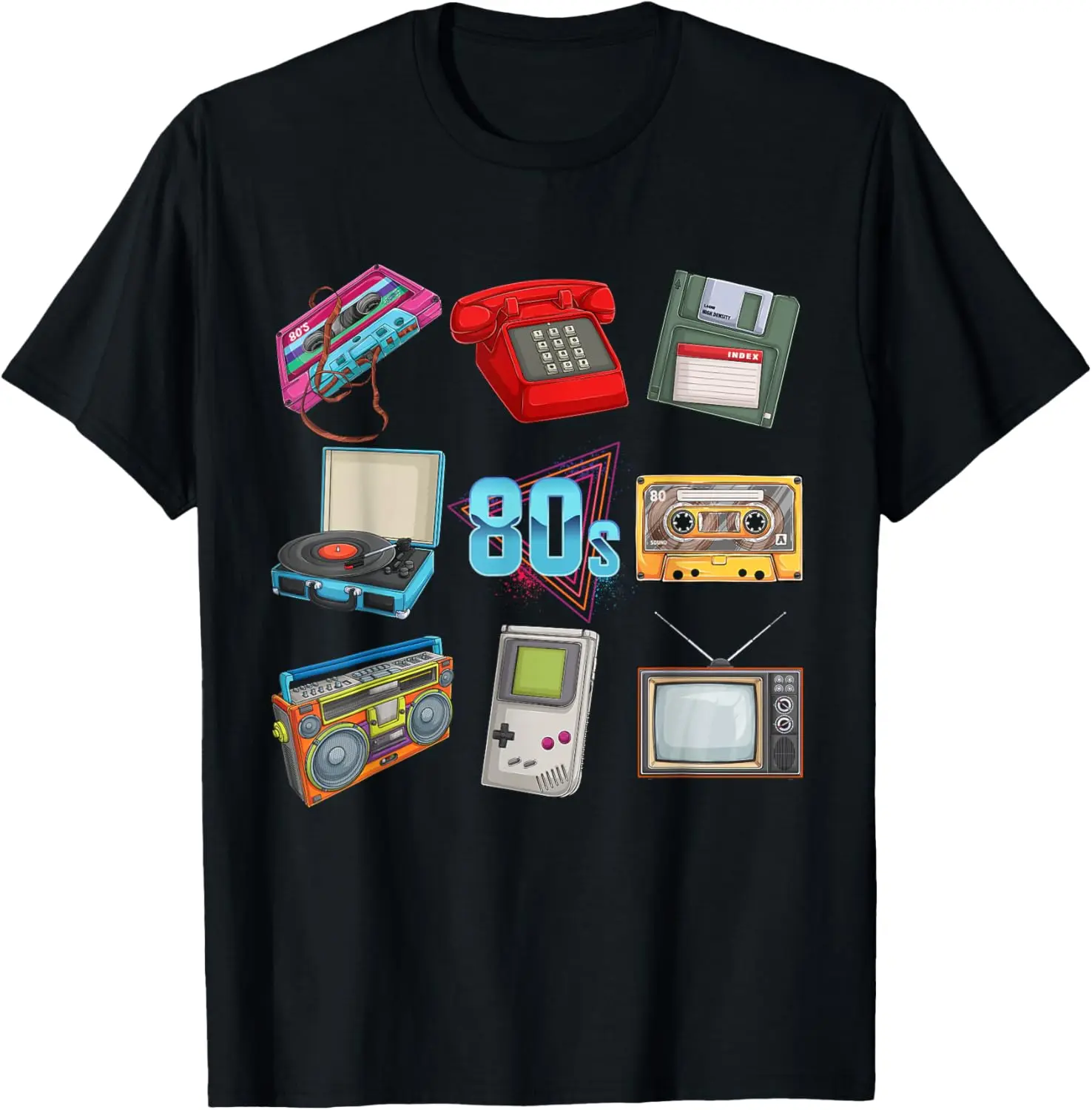 100% Cotton 80's Throwback Retro Vintage Funny Party Cassette Tapes Men T-Shirt