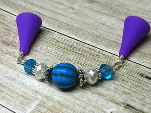 Stitch Saver- Blue Point Protector Jewelry for Knitting Needles