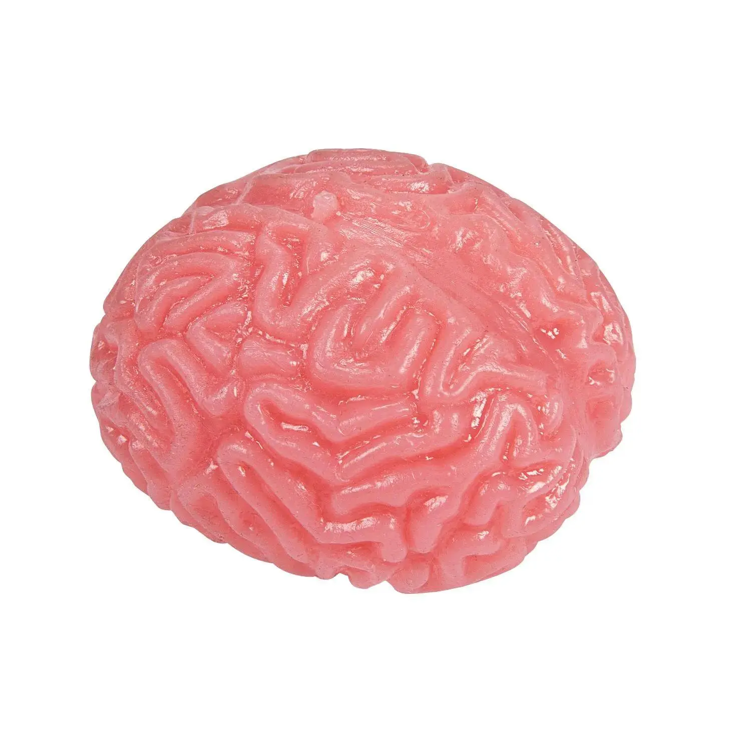 2 3/4" Brain-Shaped Pink Rubber Splat Balls - 12 Pc.