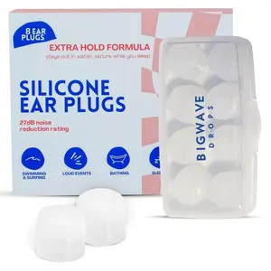 Silicone Putty Ear Plugs (4 Pairs) - Wax Ear Plugs for Swimming, Traveling, Shooting, & More - Noise-Cancellation - Swimming Ear Plugs
