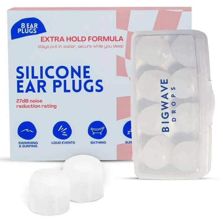Silicone Putty Ear Plugs (4 Pairs) - Wax Ear Plugs for Swimming, Traveling, Shooting, & More - Noise-Cancellation - Swimming Ear Plugs