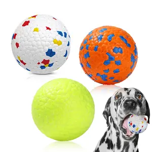 Etpu High Bounce Ball, Durable Dog Chew Toy, Round Pattern Teeth Cleaning Ball, Training Pet Intelligence Interactive Play Ball