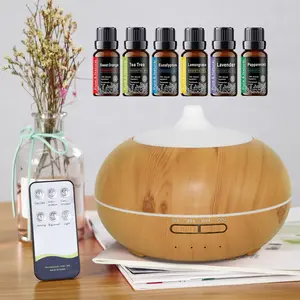 Quiet 550ml Aromatherapy Diffuser with Remote, 7 LED Colors & Auto Shut-Off for Home/Office/Yoga
