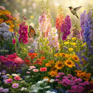 Flower Seed Set - 20 Assorted Packets of Non-GMO & Heirloom Varieties for Planting, Dahlia, Zinnia, Sunflower, Cosmos & More, Easy to Grow, Beginner-Friendly, 3-Season Blooms, Perfect for Beautiful Gardens, Flower Borders & Fresh Cut Flowers