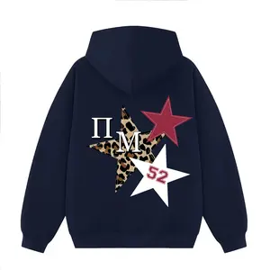 Custom Sorority Hoodie, Navy Leopard Star Sorority Hoodie, Sorority Apparel, Custom Sorority Sweatshirt, Chi Omega Star Hoodie, Gamma Phi Crewneck, Sorority Star Sweatshirt, hi Omega Hoodie, Zeta Tau AlphaTri Delta Star Sweatshirt Apparel