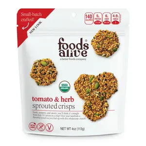 tomato & herb - organic sprouted crisps