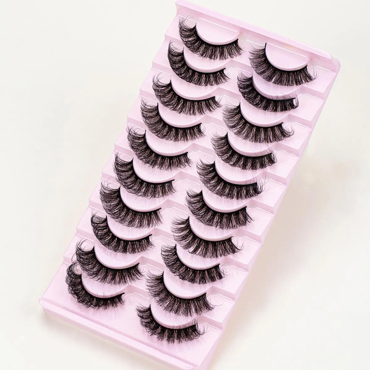 Russian Roll False Eyelashes, 10 Pairs Natural Look Eyelash Extensions, Self Grafting Curl Eyelashes, Curly Lashes, Eye Makeup Enhancement False Eyelashes for Women & Girls, Cosmetic, DIY False Eyelashes