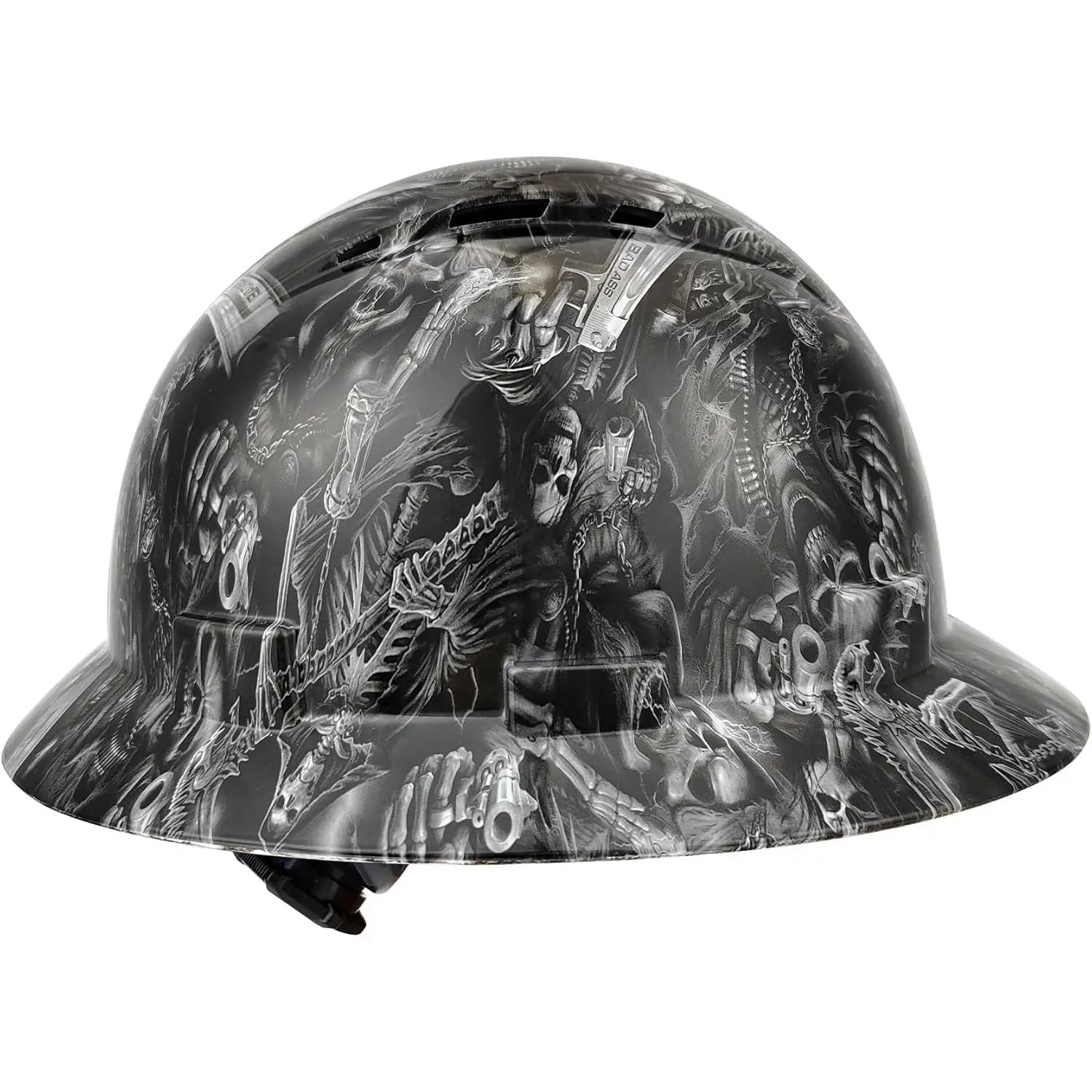 Carbon Fiber Safety Helmet - Durable, Lightweight ANSI Certified Full Brim Hard Hat with HDPE Plastic, 6-Point Quick Adjust Ratchet Type Suspension Protective Gear for Adults
