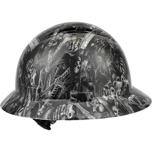 Safety Helmet Durable Lightweight Carbon Fiber Hard Hat, 6-Point Ratchet Suspension Protective Gear for Men and Women