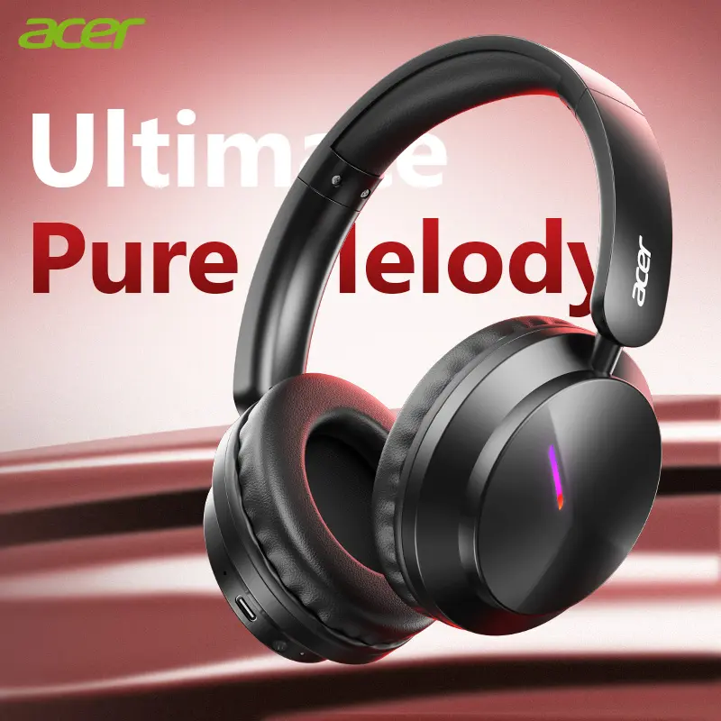 Acer OHR666 Immersive Gaming Experience Headphones Compatible with Mobile Phones and Computers, Wireless Over-ear Headphone, Bluetooth-compatible Headset For Sports, Gaming tiktokshopbacktoschool
