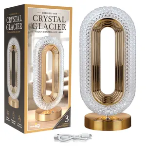 Luxury Faux Crystal LED Lamp  USB Rechargeable, Touch Control, 3 Light Modes – Elegant Bedroom, Dining, Restaurant, Tabletop, Desktop, Office & Patio, Home Décor Lamp Lighting