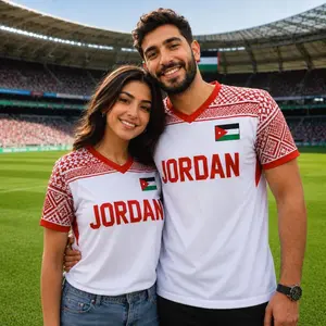 Jordan Soccer Jersey Custom Name Number, Jordanian Football Shirt, Personalized Jordan Fan Jersey, Soccer Gift for Men Women