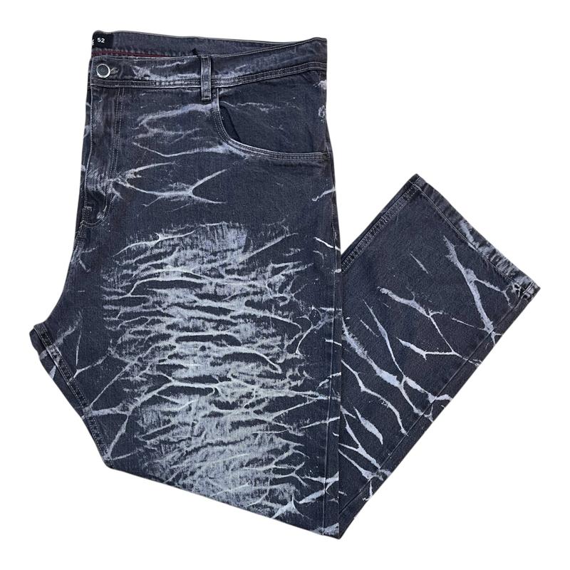 P17X - Big Men's Crinkle Wash Straight-Fit Non-Stretch Jeans