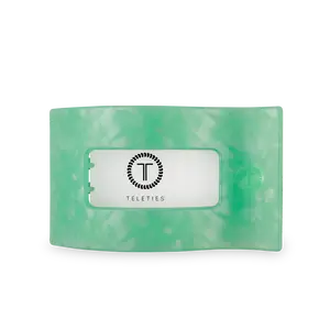 TELETIES - Spring Splash Large Flat Rectangle Hair Clip - Lay Flat - Nearly Unbreakable