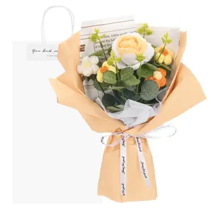 1 Bunch Artificial Flowers for Home Decor, Parties, Weddings & Anniversaries Perfect  valentines day gifts  Birthday, Mother’s Day, teacher’s Day & Thanksgiving Gift, Decorative Artificial Flower Set (without ledlights)