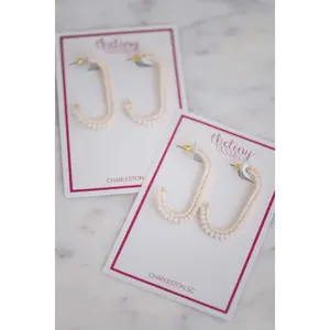 The Brook Earring in White