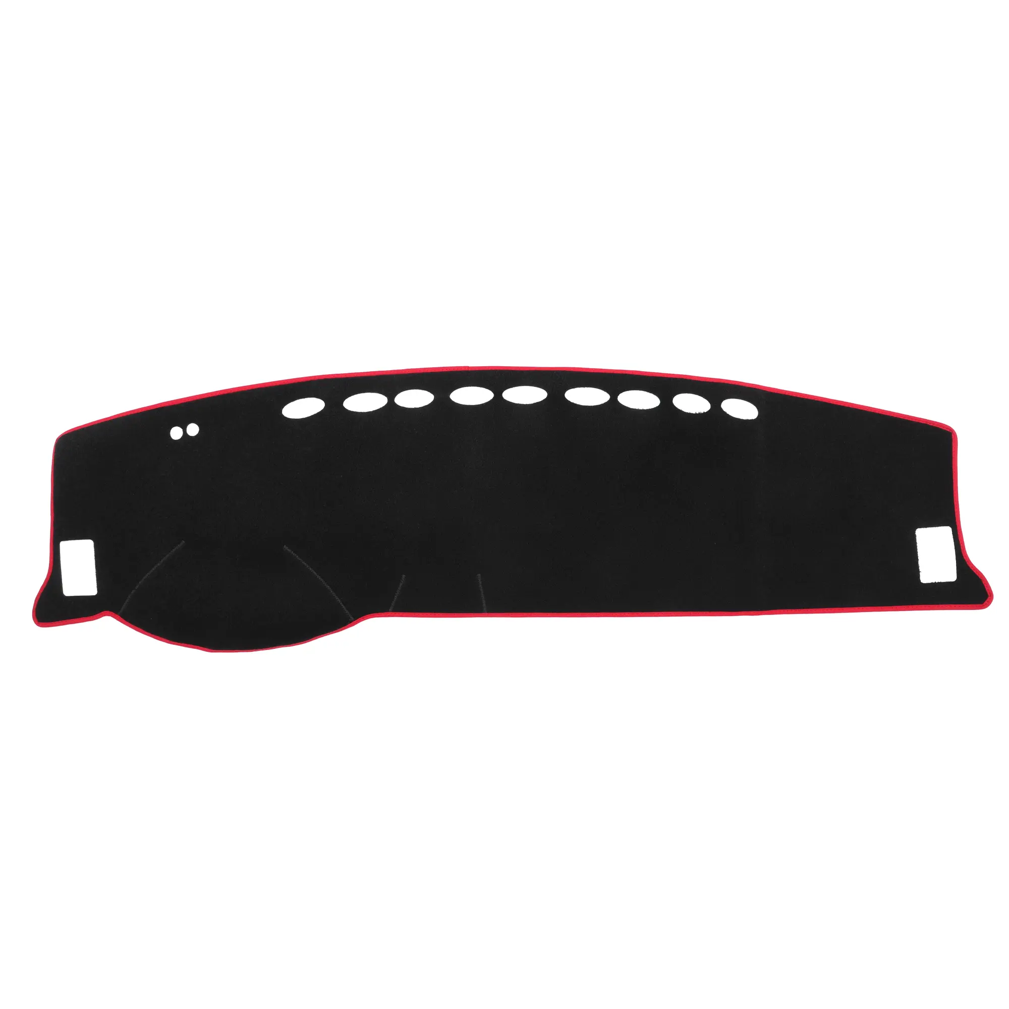 Car Dashboard Cover Mat Compatible for Toyota Highlander 2001-2007, Protective Polyester Black Red Center Console Interior Trim Dash Board Mat