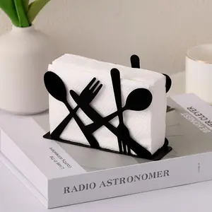 Paper Towel Holder, 1 Count Napkin Holder for Kitchen Countertops, Family Table Napkin Holder, Hotel Table Storage Rack, Bathroom Organizer Supplies