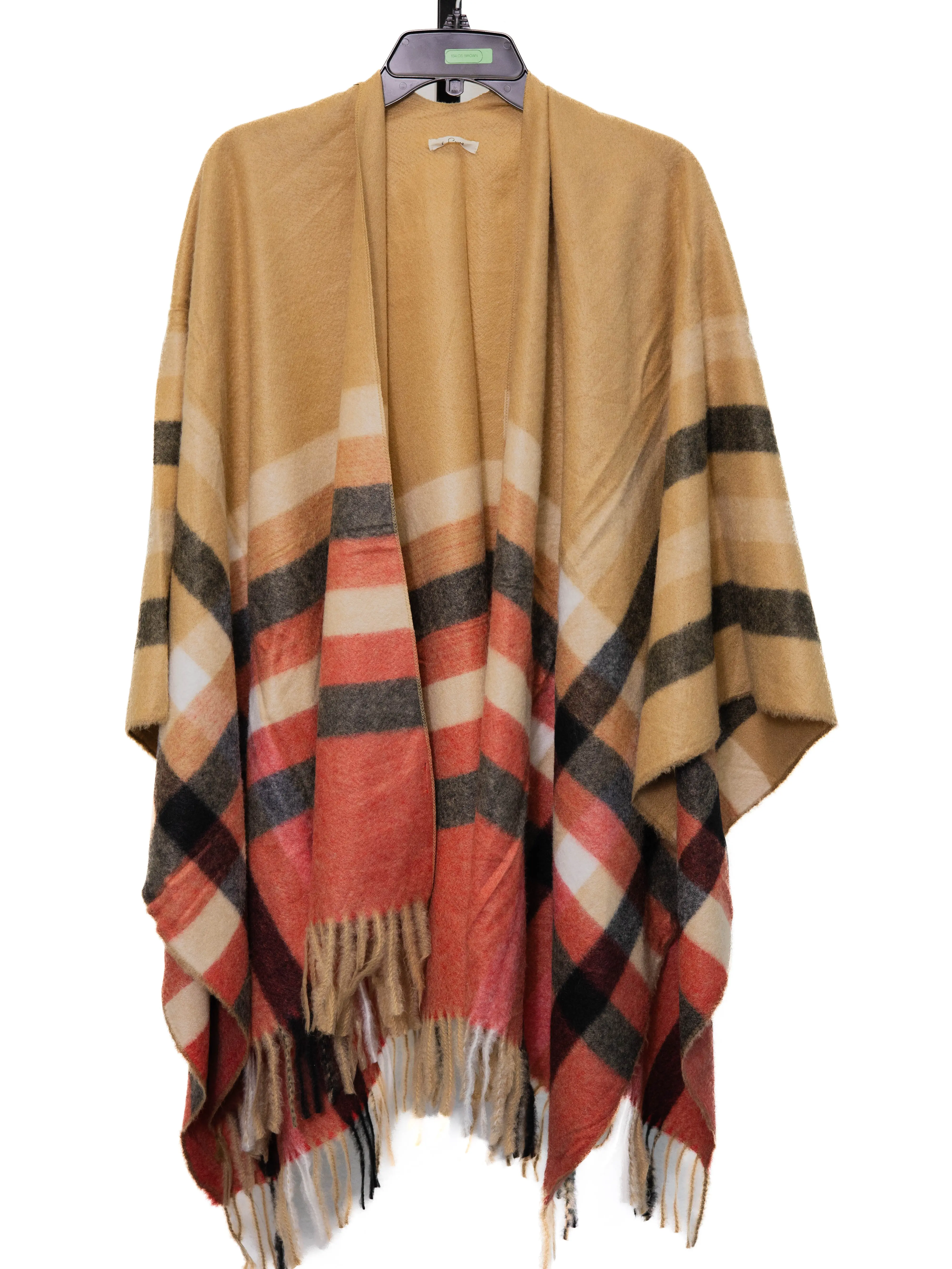 plaid blanket wrap poncho