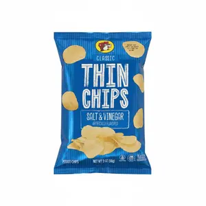 Buc-ee's Classic Thin Salt & Vinegar Chips, 8 oz Resealable Bag, Tangy Savory Fiber-Rich Crisps, Perfect On-The-Go Snack
