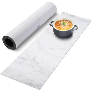 12 X 40 Inch Marble Heat Resistant Waterproof Decorative Trivet Table Runner Heat Proof Placemats for Farmhouse Kitchen Counter Hot Dishes