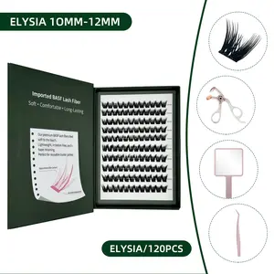 [ELYSIA One Box] Spiky Cluster Lashes 10-12mm Self Adhesive Waterproof Long Lasting Press On Lashes for Effortless Eye Makeup Application Camellia Spiky Cluster Lashes – One Box
